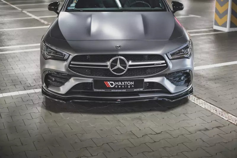 Maxton Design Frontlippe V.1 für Mercedes CLA 35 AMG Aero C118 Hochglanz schwarz – Ansicht 2