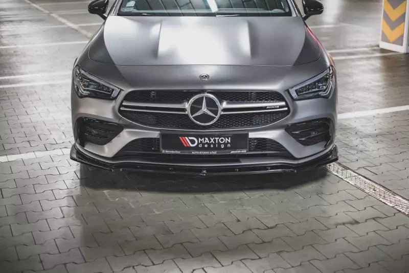 Maxton Design Frontlippe V.2 für Mercedes CLA 35 AMG Aero C118 Hochglanz schwarz – Ansicht 1