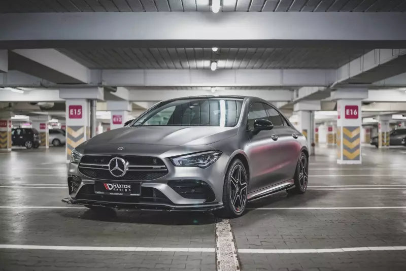 Maxton Design Frontlippe V.2 für Mercedes CLA 35 AMG Aero C118 Hochglanz schwarz – Ansicht 2