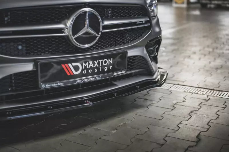 Maxton Design Frontlippe V.2 für Mercedes CLA 35 AMG Aero C118 Hochglanz schwarz – Ansicht 3