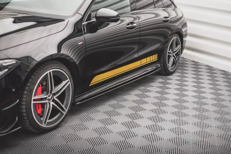 Maxton Design Seitenschweller (Paar) für Mercedes CLA 35 / 45 AMG C118 Hochglanz schwarz – Ansicht 1