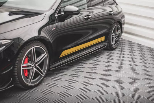 Maxton Design Seitenschweller (Paar) für Mercedes CLA 35 / 45 AMG C118 Hochglanz schwarz – Ansicht 1