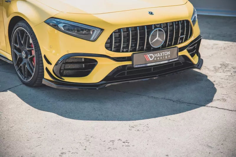 Maxton Design Frontlippe V.1 für Mercedes A45 AMG S Aero Paket W177 Hochglanz schwarz – Ansicht 1