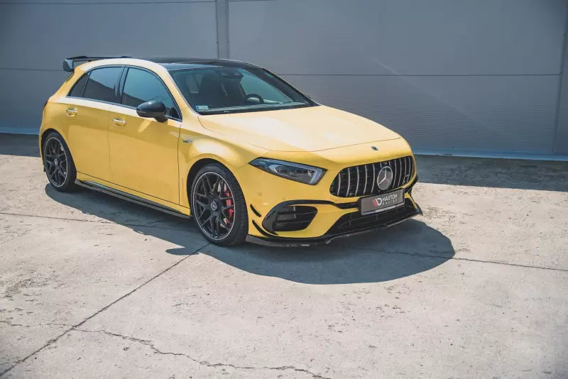 Maxton Design Frontlippe V.1 für Mercedes A45 AMG S Aero Paket W177 Hochglanz schwarz – Ansicht 3