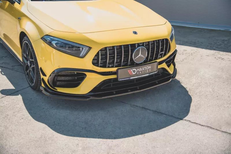Maxton Design Frontlippe V.2 für Mercedes A45 AMG S Aero Paket W177 Hochglanz schwarz – Ansicht 1