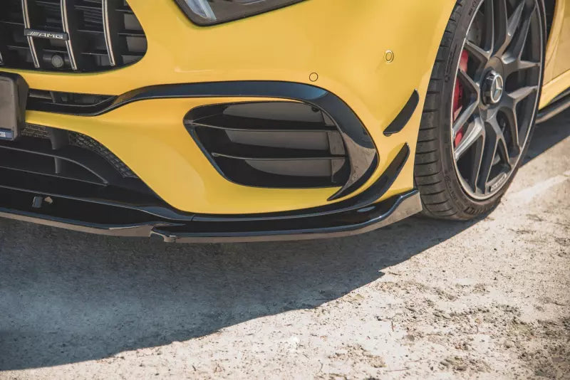 Maxton Design Frontlippe V.2 für Mercedes A45 AMG S Aero Paket W177 Hochglanz schwarz – Ansicht 3