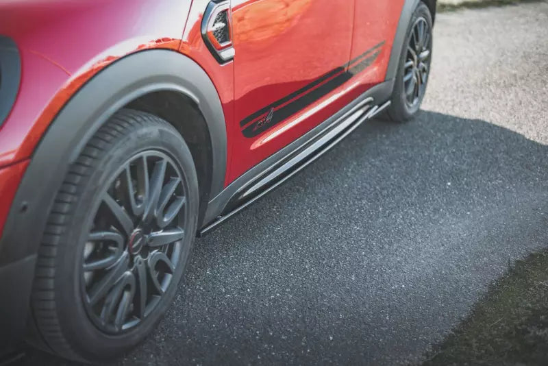 Maxton Design Seitenschweller (Paar) für Mini Countryman Mk2 F60 JCW Hochglanz schwarz – Ansicht 1