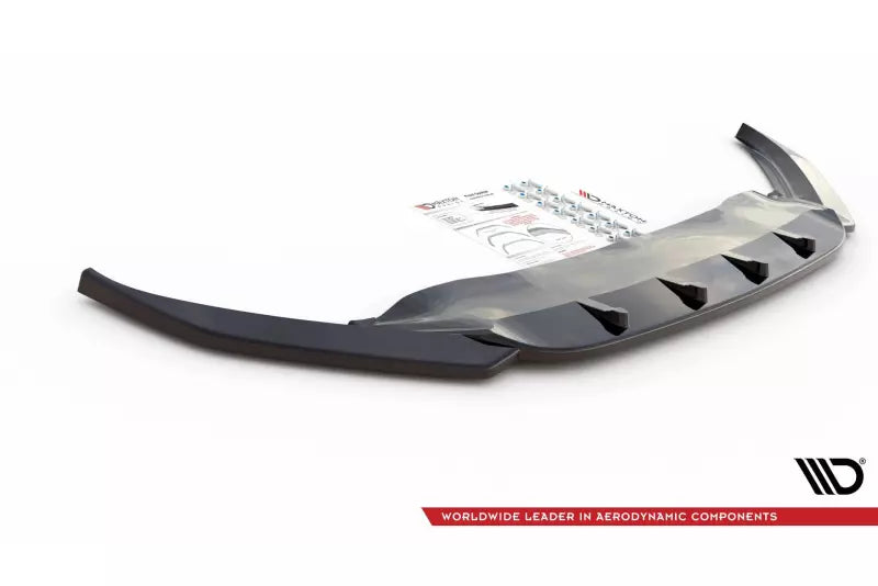 Maxton Design Frontlippe V.1 für VW Passat B8 Hochglanz schwarz – Ansicht 4
