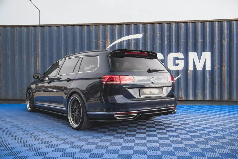 Maxton Design Heckdiffusor DTM Look für VW Passat B8 Hochglanz schwarz – Ansicht 1