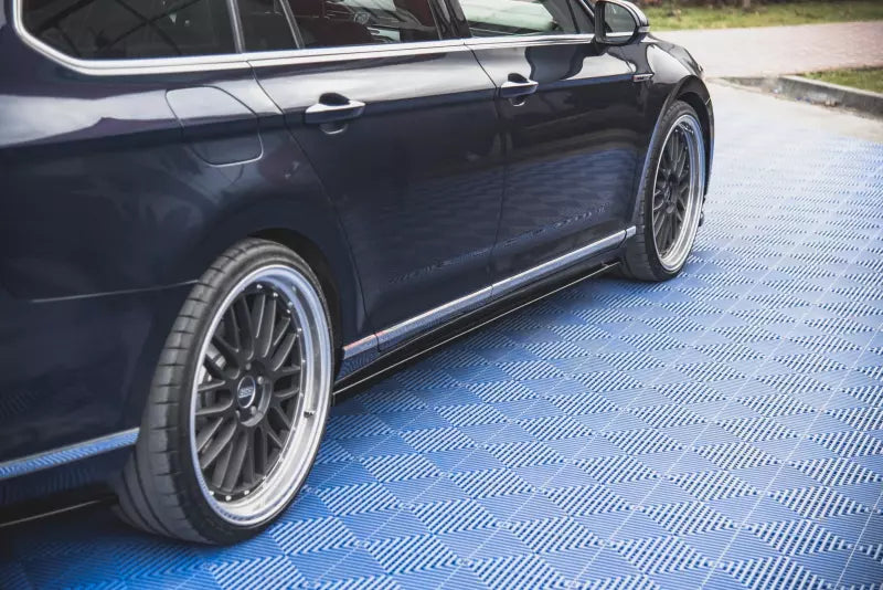 Maxton Design Seitenschweller (Paar) für VW Passat B8 Hochglanz schwarz – Ansicht 1