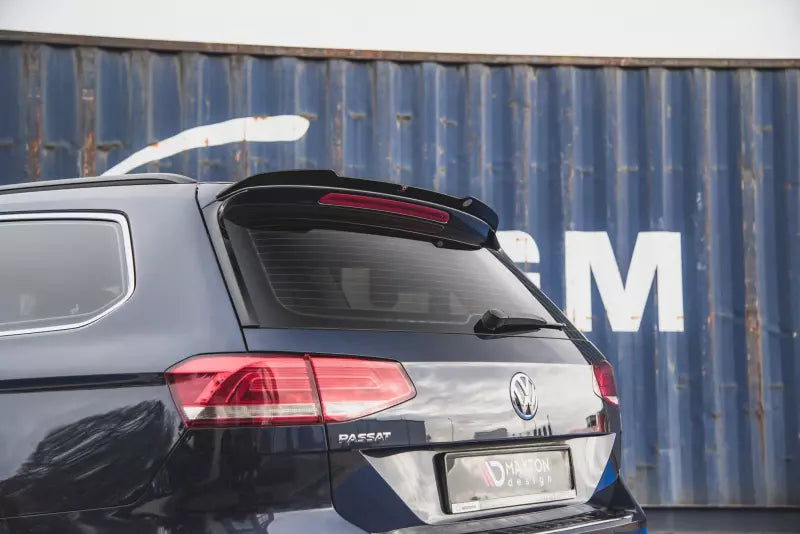 Maxton Design Heckspoiler Lippe für VW Passat B8 Variant Hochglanz schwarz – Ansicht 3