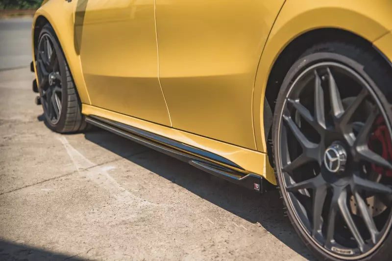 Maxton Design Seitenschweller (Paar) für Mercedes A45 AMG S W177 Hochglanz schwarz – Ansicht 1