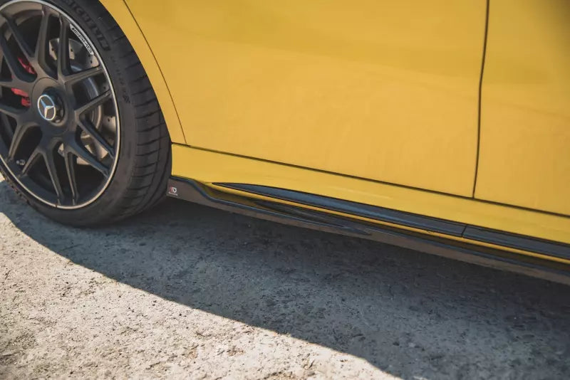 Maxton Design Seitenschweller (Paar) für Mercedes A45 AMG S W177 Hochglanz schwarz – Ansicht 2