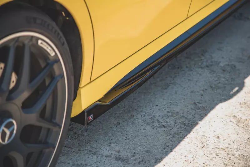 Maxton Design Seitenschweller (Paar) für Mercedes A45 AMG S W177 Hochglanz schwarz – Ansicht 3