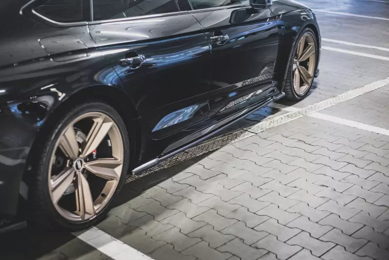 Maxton Design Seitenschweller (Paar) für Audi RS5 B9 F5 Sportback Facelift Hochglanz schwarz – Ansicht 1