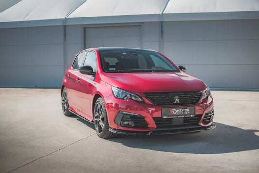 Maxton Design Frontlippe V.1 für Peugeot 308 II GT Facelift Hochglanz schwarz – Ansicht 1