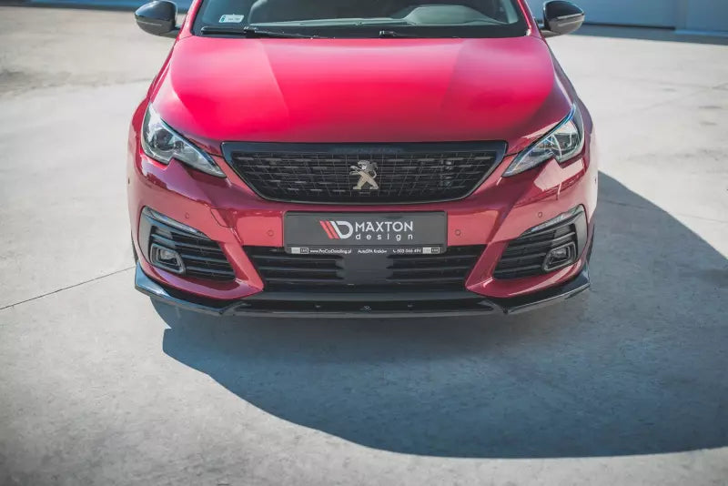 Maxton Design Frontlippe V.1 für Peugeot 308 II GT Facelift Hochglanz schwarz – Ansicht 2