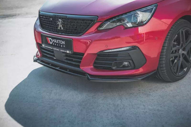 Maxton Design Frontlippe V.1 für Peugeot 308 II GT Facelift Hochglanz schwarz – Ansicht 3