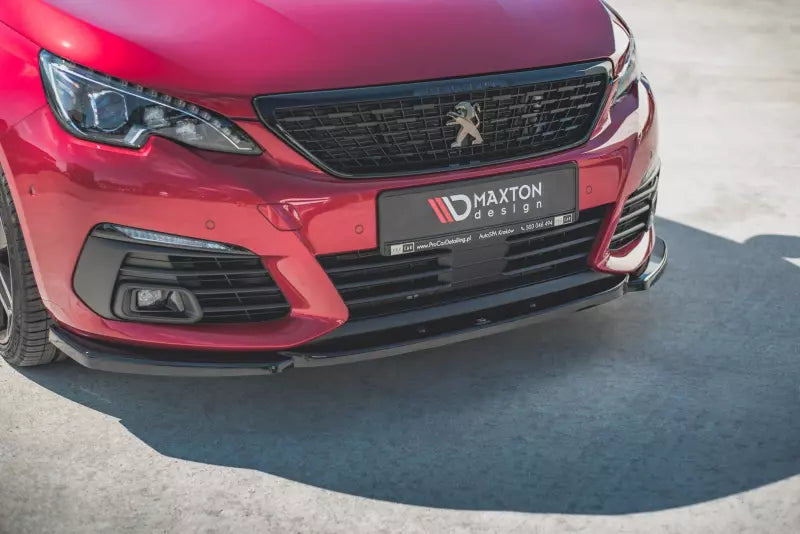 Maxton Design Frontlippe V.2 für Peugeot 308 II GT Facelift Hochglanz schwarz – Ansicht 1