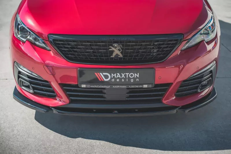 Maxton Design Frontlippe V.2 für Peugeot 308 II GT Facelift Hochglanz schwarz – Ansicht 2