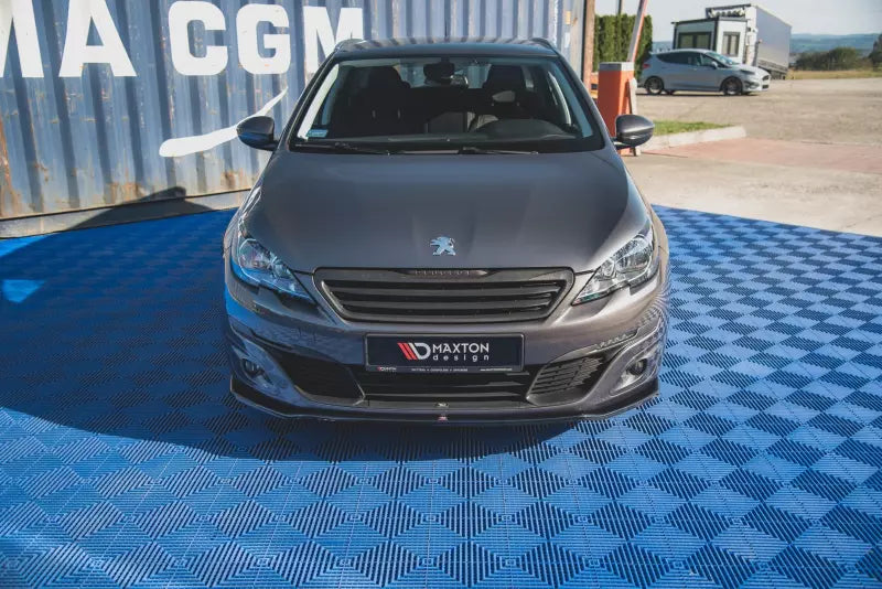 Maxton Design Frontlippe V.1 für Peugeot 308 II Facelift Hochglanz schwarz – Ansicht 2