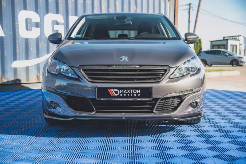 Maxton Design Frontlippe V.1 für Peugeot 308 II Facelift Hochglanz schwarz – Ansicht 3