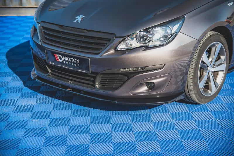 Maxton Design Frontlippe V.2 für Peugeot 308 II Facelift Hochglanz schwarz – Ansicht 1