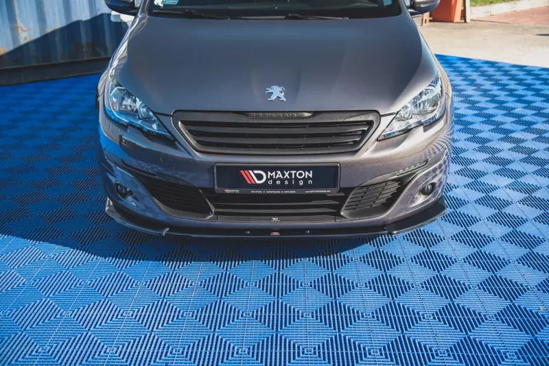 Maxton Design Frontlippe V.2 für Peugeot 308 II Facelift Hochglanz schwarz – Ansicht 2