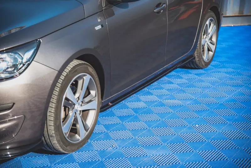 Maxton Design Seitenschweller (Paar) für Peugeot 308 II Facelift Hochglanz schwarz – Ansicht 1
