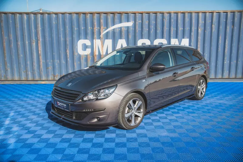 Maxton Design Seitenschweller (Paar) für Peugeot 308 II Facelift Hochglanz schwarz – Ansicht 2