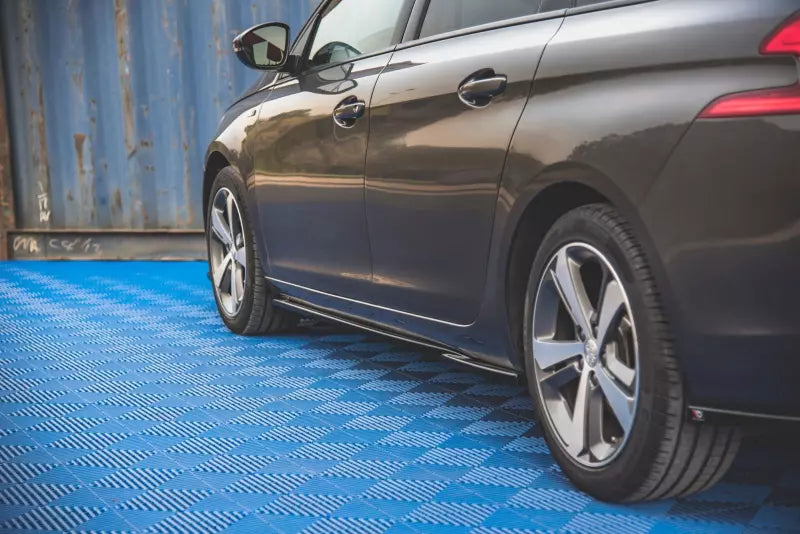 Maxton Design Seitenschweller (Paar) für Peugeot 308 II Facelift Hochglanz schwarz – Ansicht 4