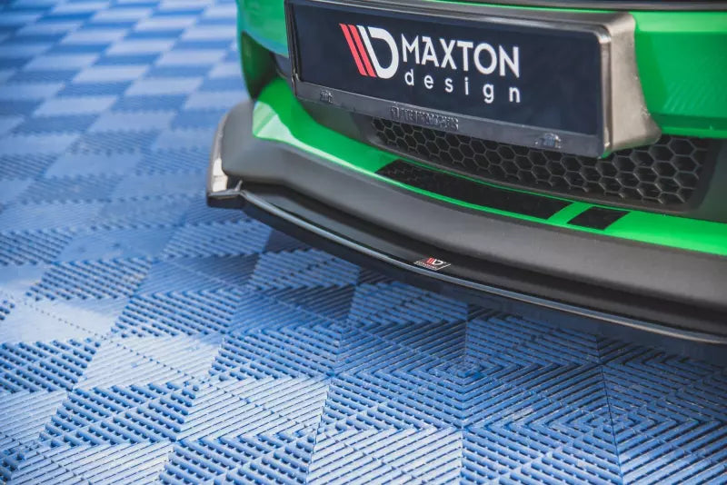 Maxton Design Frontlippe V.2 mit Flaps für Ford Mustang GT Mk6 Facelift Hochglanz schwarz – Ansicht 2