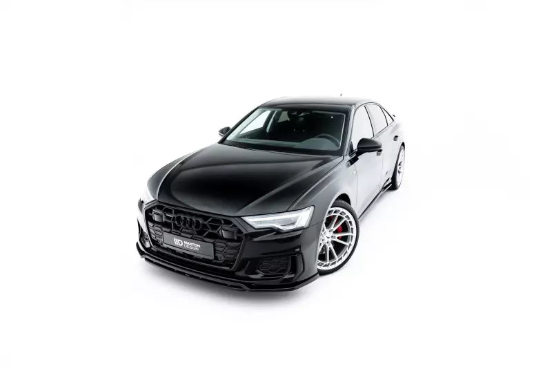 Maxton Design Frontlippe V.3 für Audi S6 / A6 S-Line C8 Limousine / Avant 2018-2026 Hochglanz schwarz – Ansicht 1