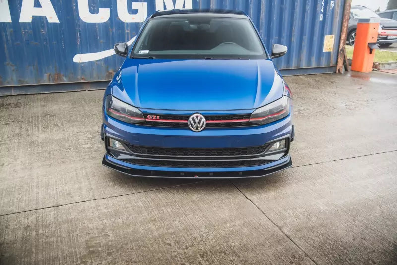 Maxton Design Street Pro Frontlippe V.3 für VW Polo 6 GTI schwarz – Ansicht 1