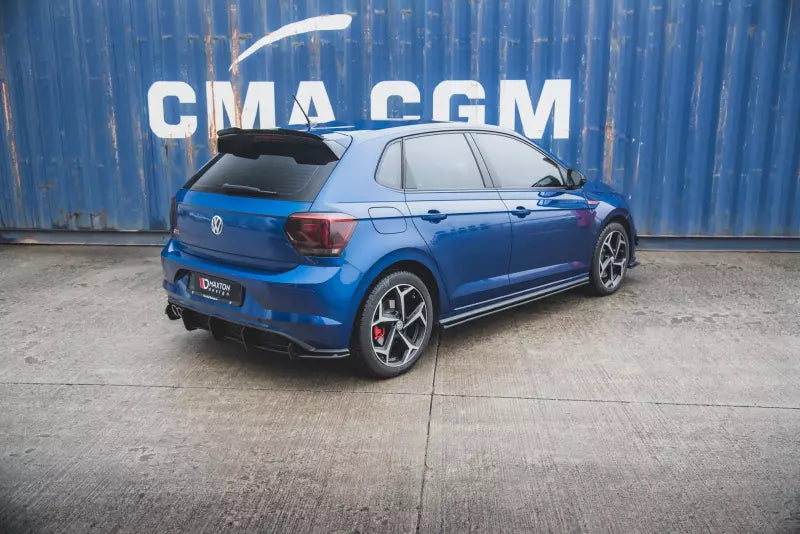 Maxton Design Street Pro Seitenschweller (Paar) V.2 für VW Polo 6 GTI matt schwarz – Ansicht 3