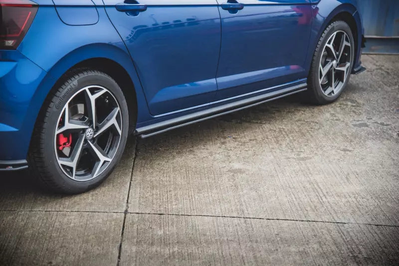 Maxton Design Street Pro Seitenschweller (Paar) V.2 für VW Polo 6 GTI matt schwarz – Ansicht 4