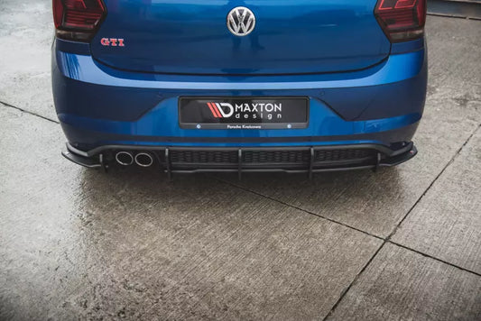 Maxton Design Street Pro Heckdiffusor für VW Polo 6 GTI matt schwarz – Ansicht 1