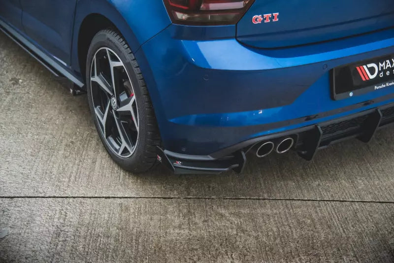 Maxton Design Street Pro Heckdiffusor für VW Polo 6 GTI matt schwarz mit Hochglanz Flaps – Ansicht 2