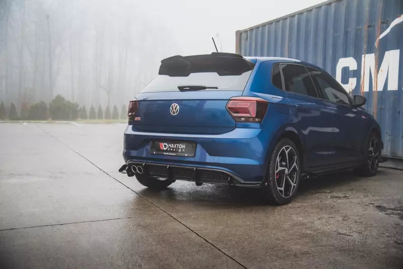 Maxton Design Street Pro Heckdiffusor für VW Polo 6 GTI matt schwarz mit Hochglanz Flaps – Ansicht 4