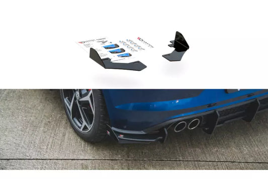 Maxton Design Street Pro Heckdiffusor Flaps für VW Polo 6 GTI Hochglanz schwarz – Ansicht 1