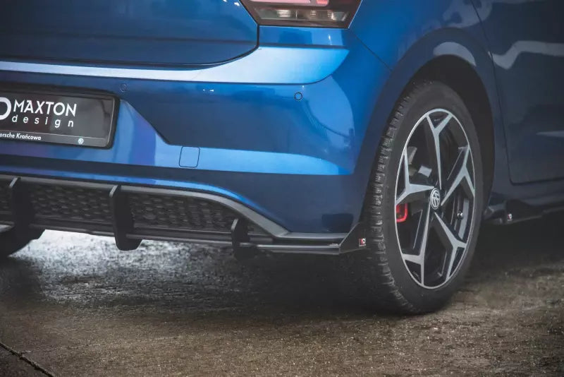 Maxton Design Street Pro Heckdiffusor Flaps für VW Polo 6 GTI Hochglanz schwarz – Ansicht 2