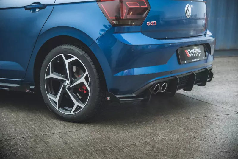 Maxton Design Street Pro Heckdiffusor Flaps für VW Polo 6 GTI Hochglanz schwarz – Ansicht 4