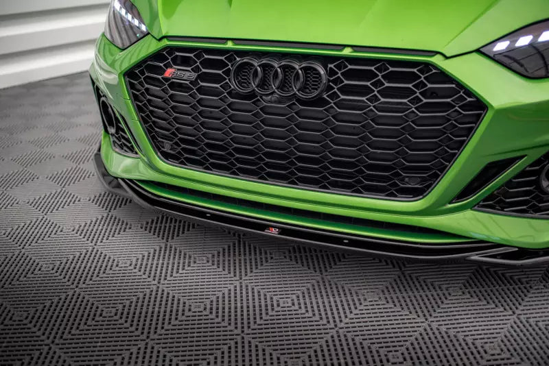 Maxton Design Frontlippe mit Flaps V.1 für Audi RS5 B9 F5 Facelift Hochglanz schwarz – Ansicht 3