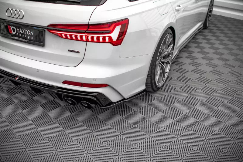Maxton Design Diffusor Flaps für Audi S6 / A6 S-Line C8 Hochglanz schwarz – Ansicht 1