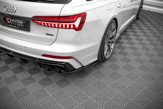 Maxton Design Diffusor Flaps für Audi S6 / A6 S-Line C8 Hochglanz schwarz – Ansicht 1