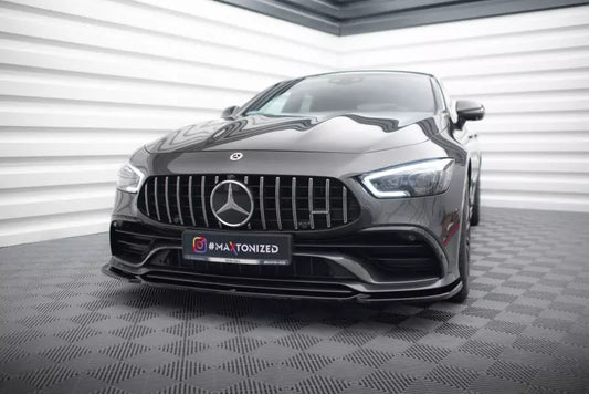 Maxton Design Frontlippe V.1 für Mercedes AMG 53 GT 4 Türer Coupe Hochglanz schwarz – Ansicht 1