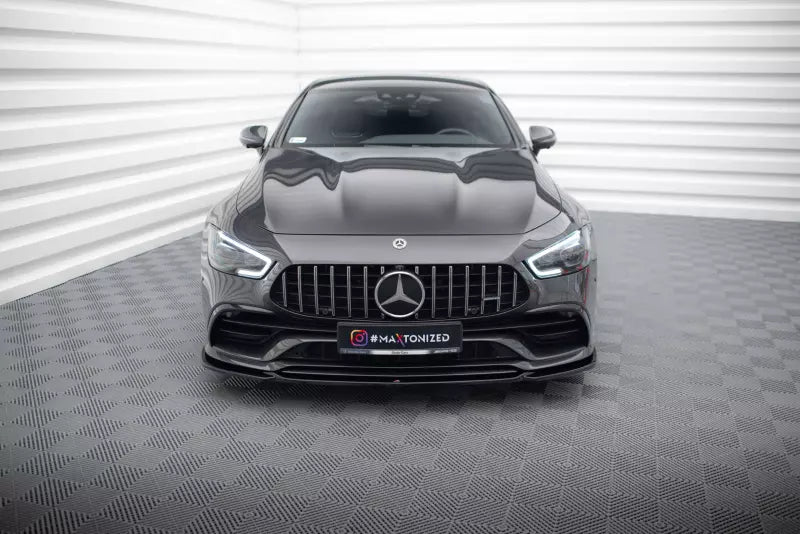 Maxton Design Frontlippe V.1 für Mercedes AMG 53 GT 4 Türer Coupe Hochglanz schwarz – Ansicht 2