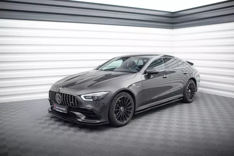 Maxton Design Frontlippe V.2 für Mercedes AMG 53 GT 4 Türer Coupe Hochglanz schwarz – Ansicht 4