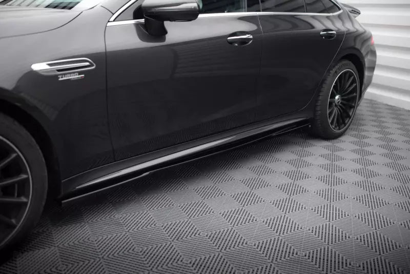 Maxton Design Seitenschweller (Paar) für Mercedes AMG 53 GT 4 Türer Coupe Hochglanz schwarz – Ansicht 1