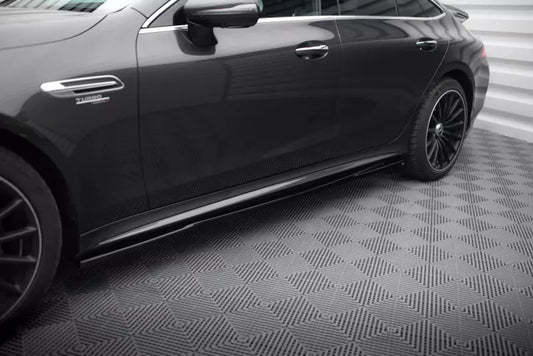 Maxton Design Seitenschweller (Paar) für Mercedes AMG 53 GT 4 Türer Coupe Hochglanz schwarz – Ansicht 1